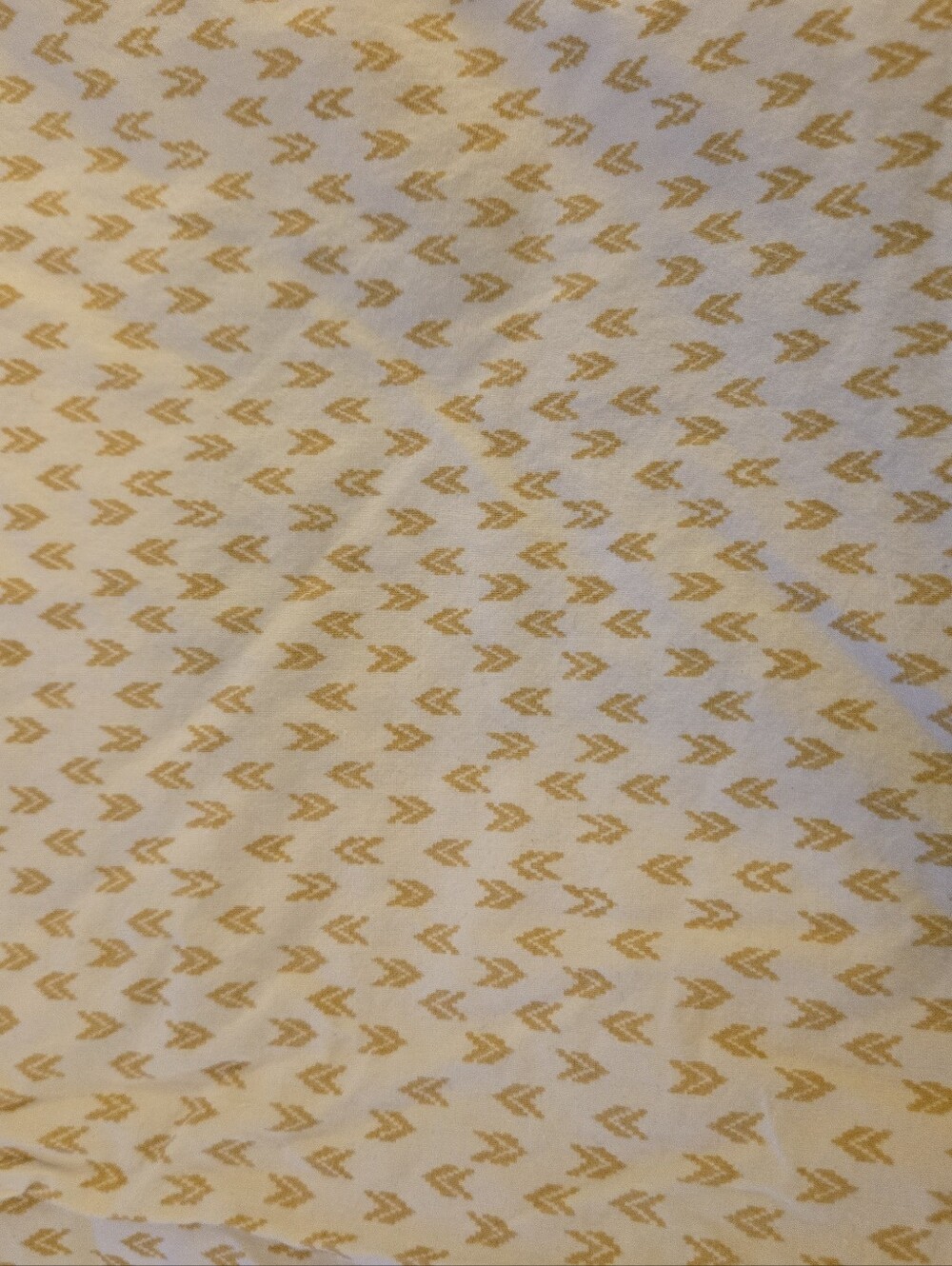 West Elm King Flat Sheet With Mustard Arrow Print